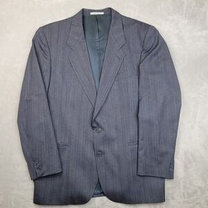 Yves Saint Laurent Blazer Mens 46 Wool Pinstripe Suit Jacket Made France Classic